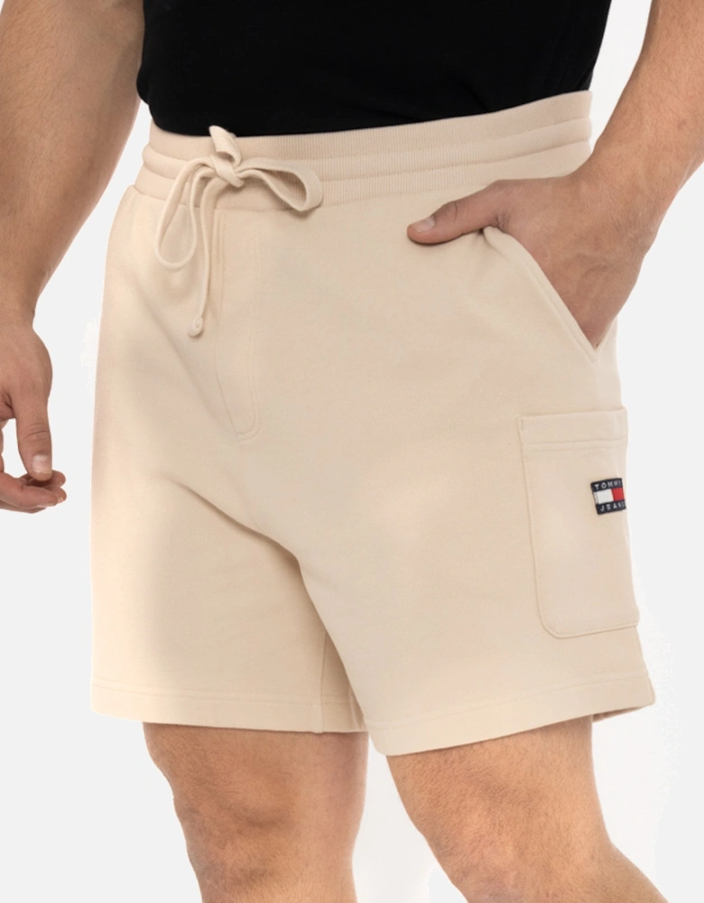 Mens Cargo Beach Shorts (Beige)