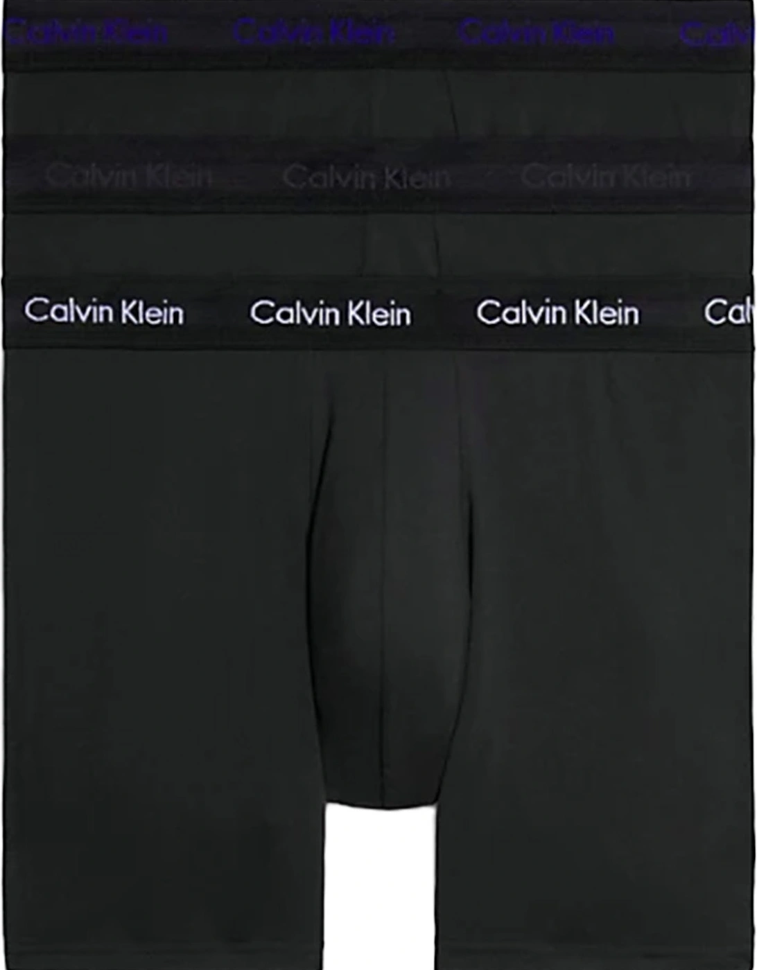 Mens 3Pkt Contrast Band Boxers (Black/Grey), 2 of 1