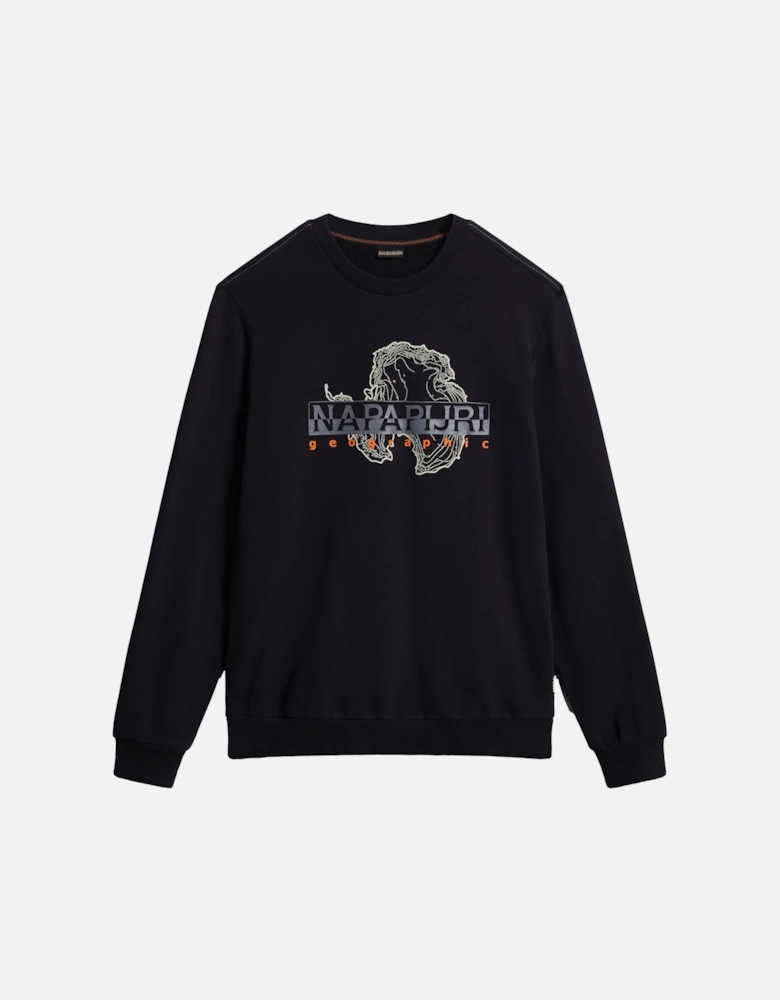 Mens B-Iceberg Geographic Sweatshirt (Black)
