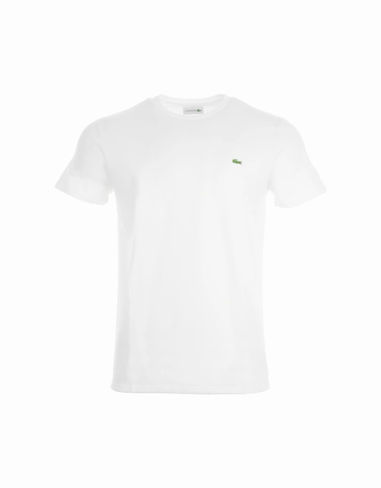 Mens Essential Crew Neck Pima Cotton T-Shirt (White)