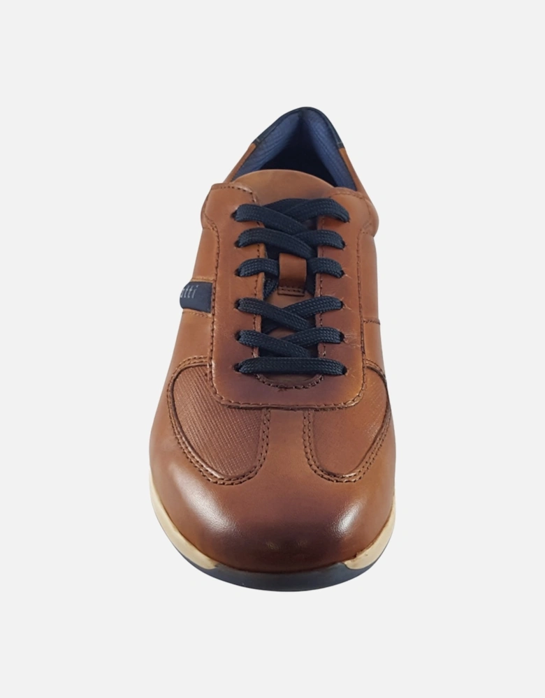 Mens Thorello Hand Finished Trainers (Cognac)