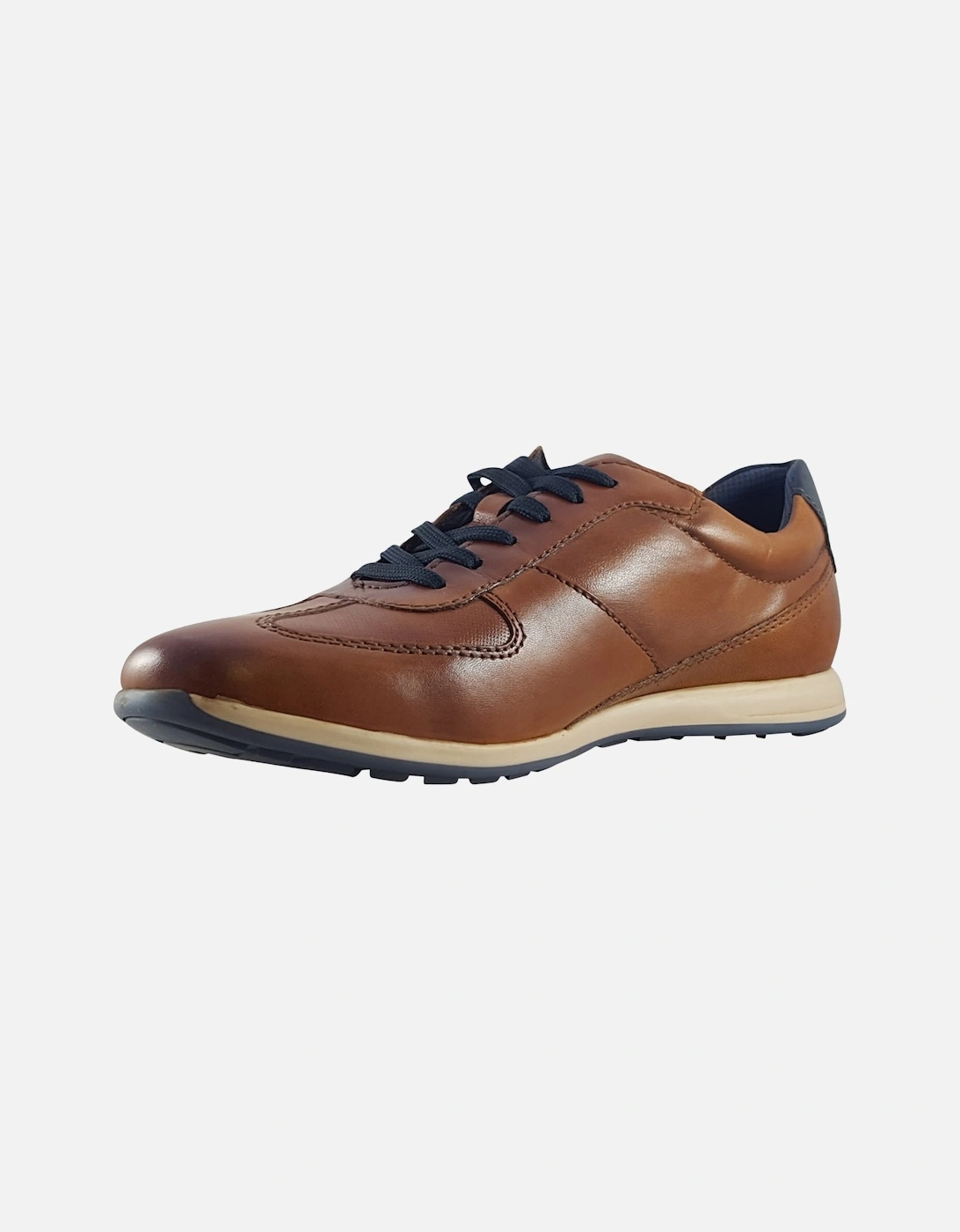 Mens Thorello Hand Finished Trainers (Cognac)