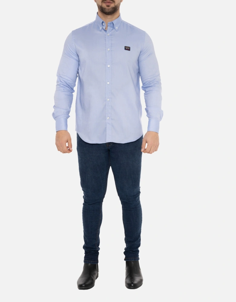 Mens L/S Patch Logo Shirt (Blue)