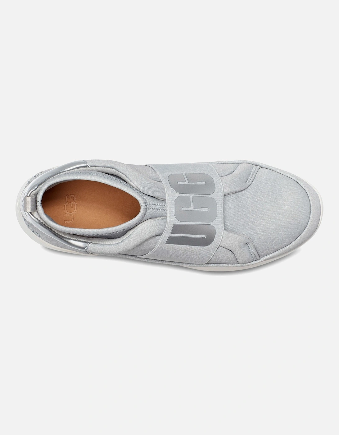 Womens Neutra Metallic Slip On Trainers (Silver)