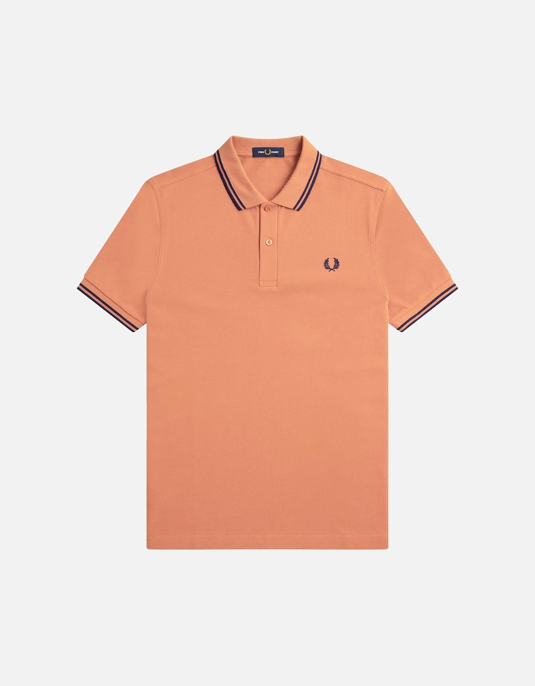 Mens Twin Tipped Collar Polo Shirt (Rust), 8 of 7