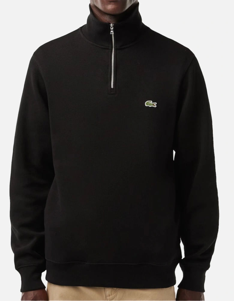 Mens 1/2 Zip Sweatshirt (Black)