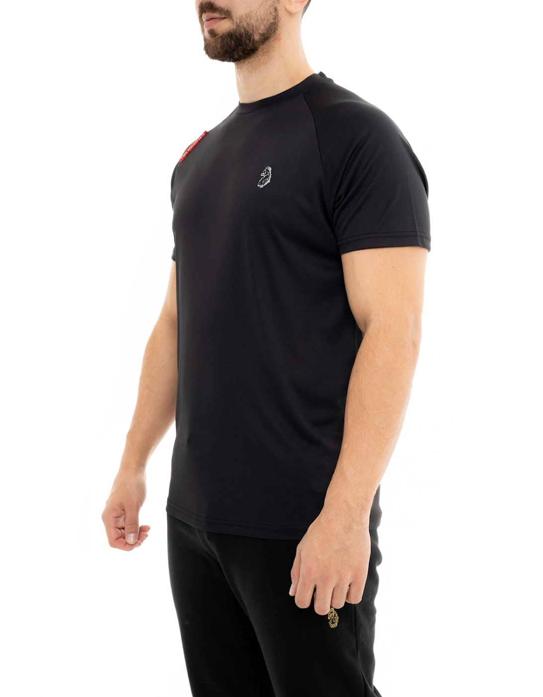 LUKE Mens Sport Crunch Performance Jersey T-shirt (Black)