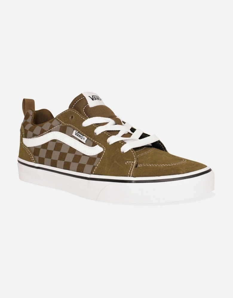 Youths Filmore Tonal Check Pattern Trainers (Olive)