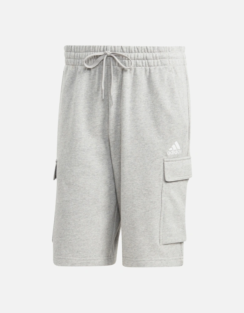 Mens Fleece Cargo Shorts (Grey)
