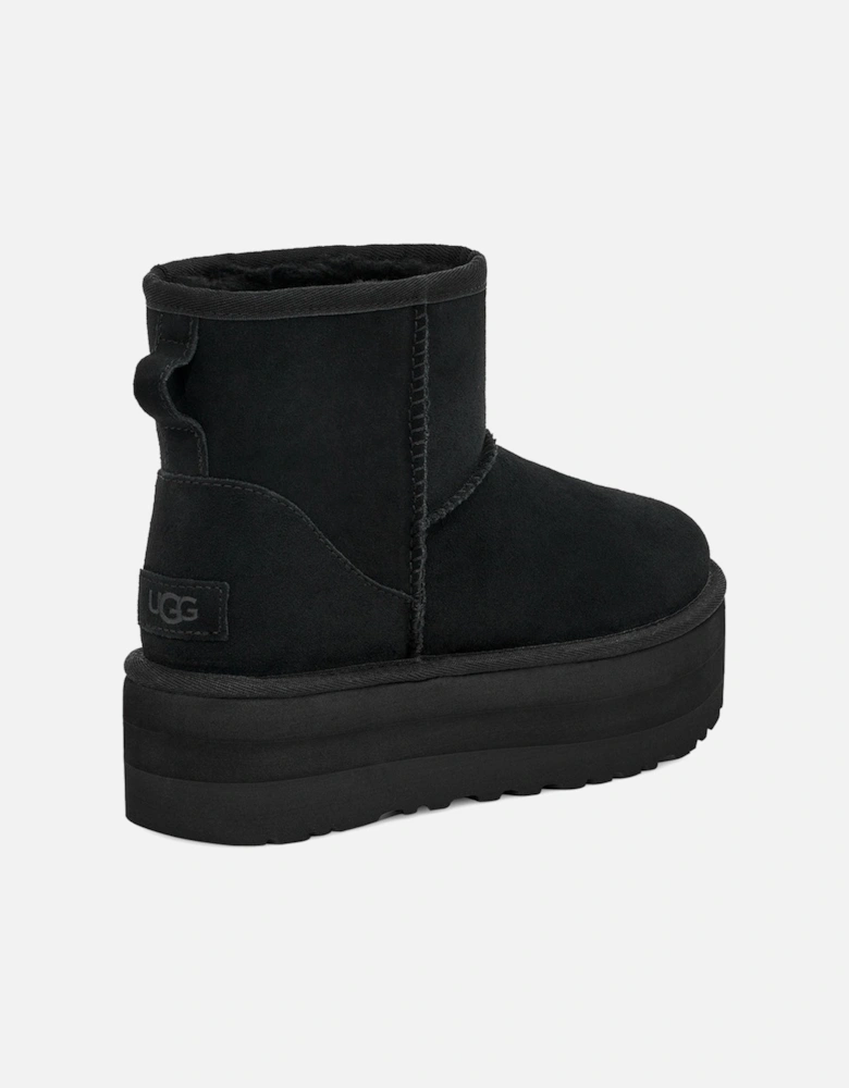 Womens Classic Mini Platform Boots (Black)