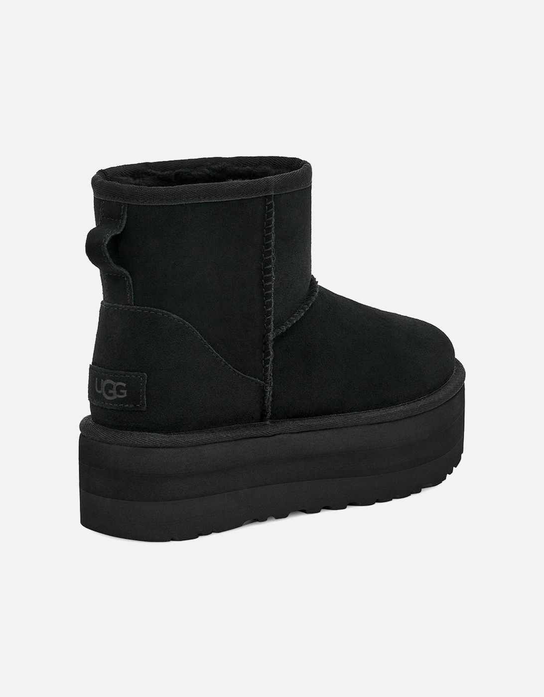 Womens Classic Mini Platform Boots (Black)