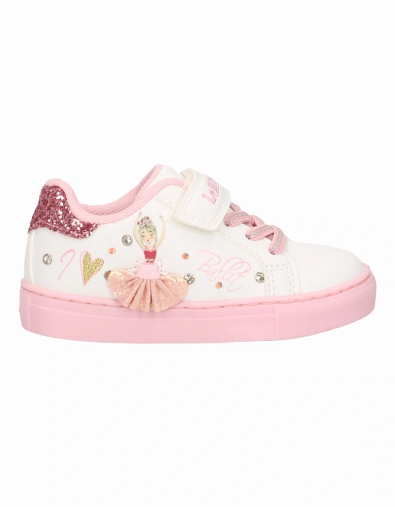 Juniors Mille Stelle Trainers (White/Pink)