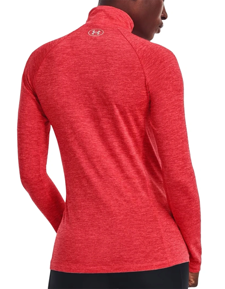 Womens Tech Twist 1/2 Zip Sweatshirt (BETA Red)