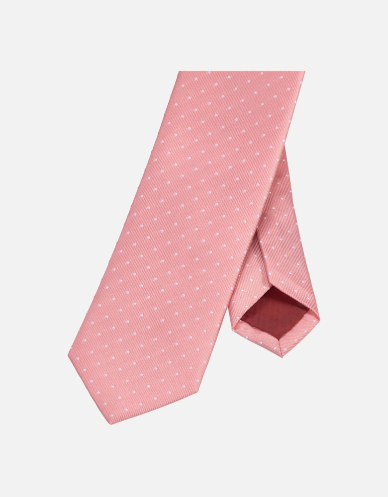 Mens Slim Spotted Tie (Pink)