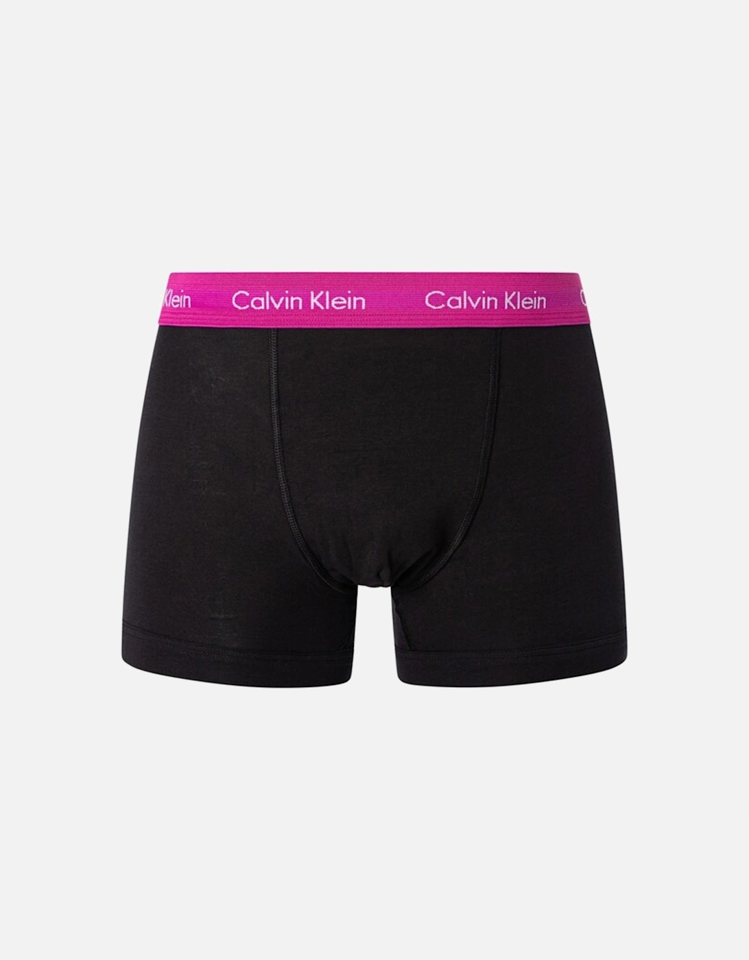 Mens 3 Pack Coloured Band Boxers (Black/Pink)
