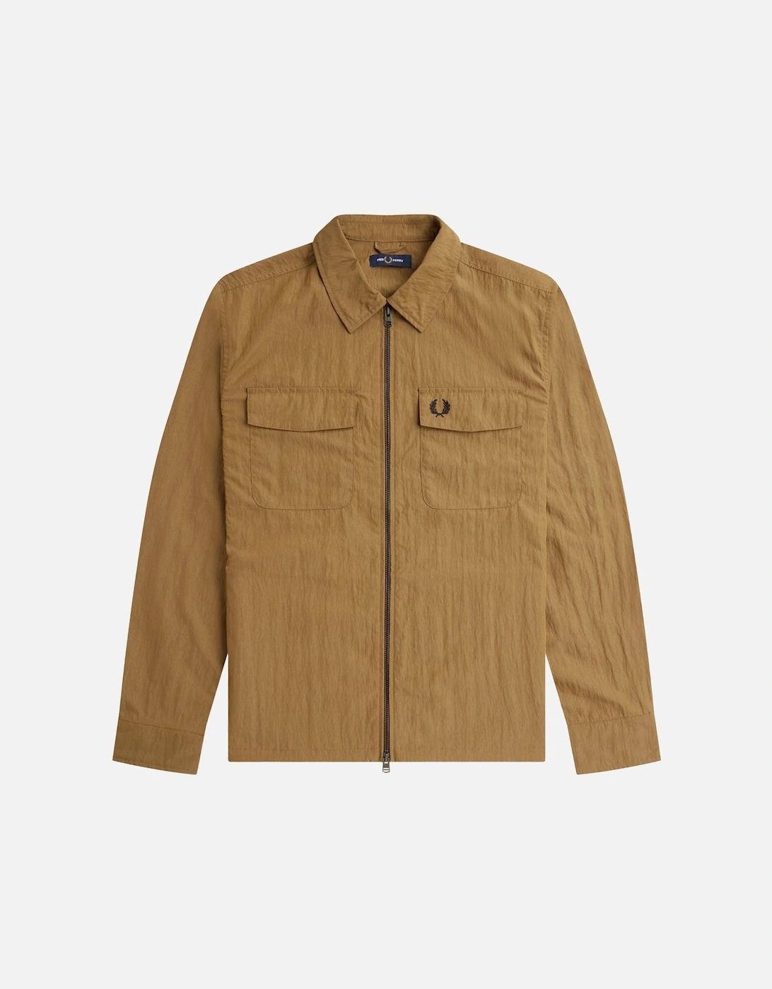 Mens Full Zip Overshirt (Brown), 8 of 7