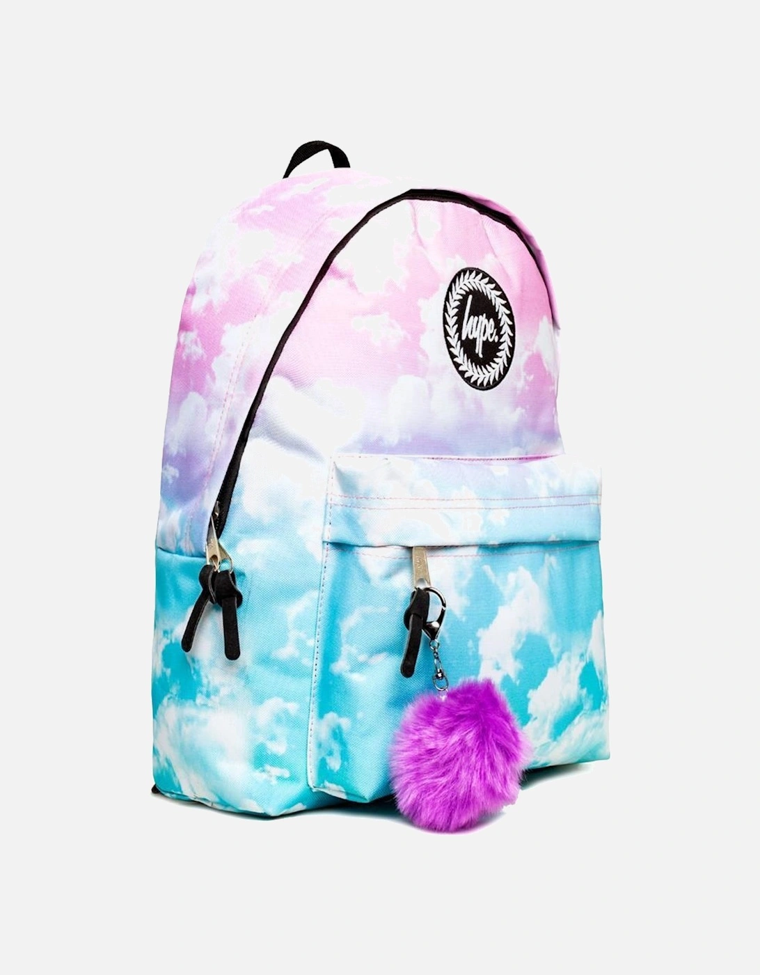 Pastel Clouds Pom Pom Backpack (Multi)