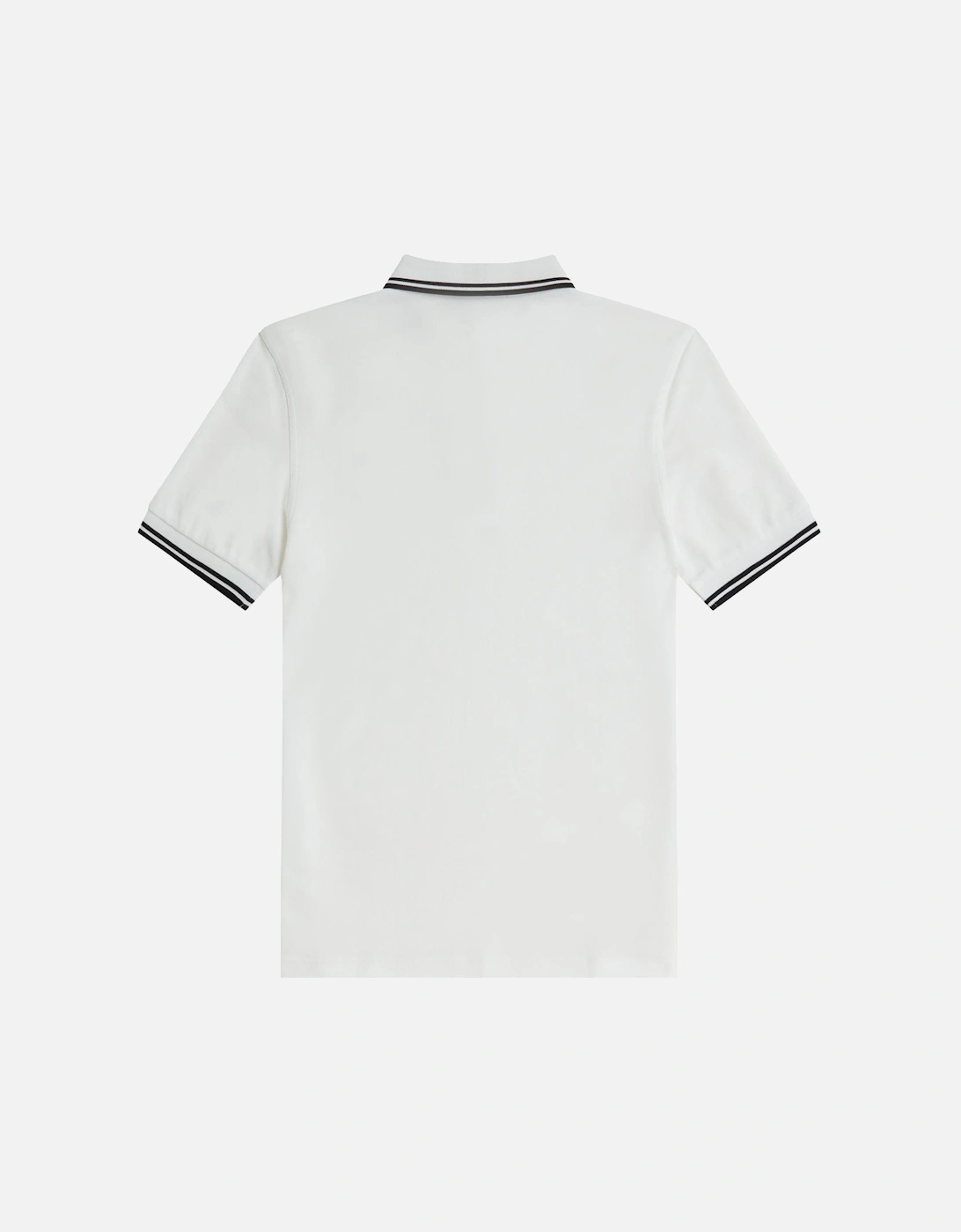 Mens Twin Tipped Collar Polo Shirt (White)
