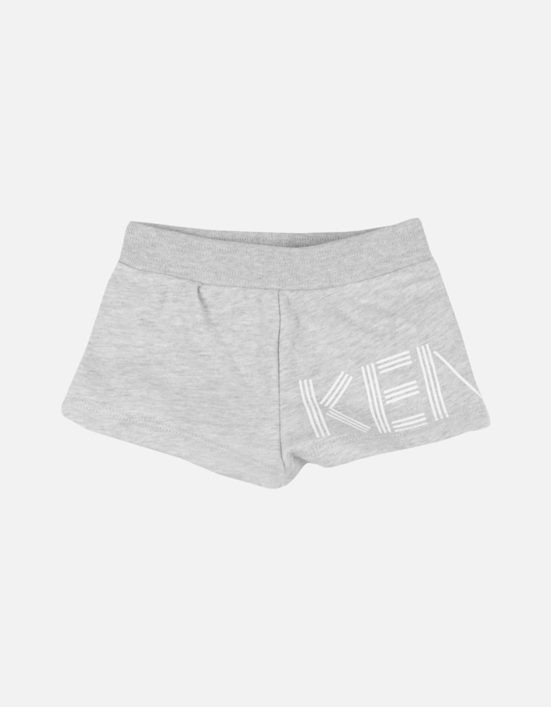 Kids Infants Girls Logo Shorts 3m-4y (Grey)