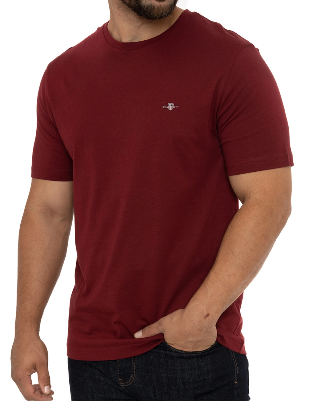 Mens Regular Shield T-Shirt (Wine)