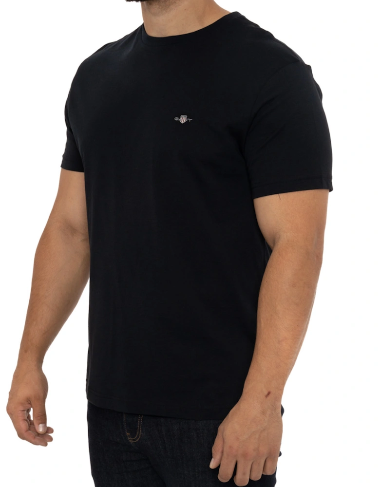 Mens Regular Shield T-Shirt (Black)