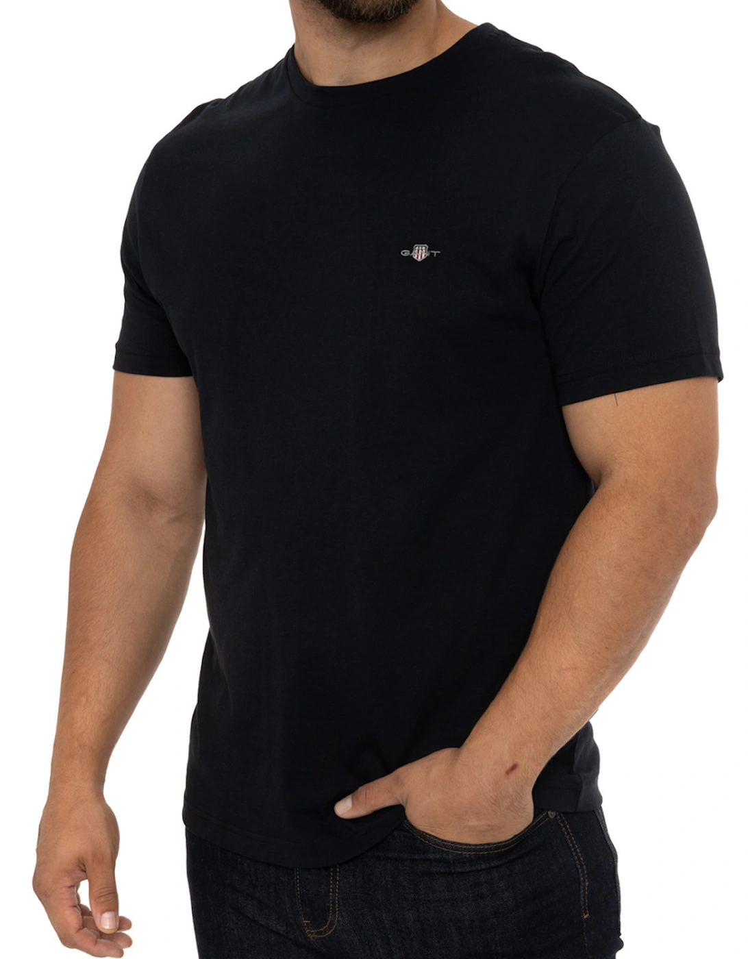 Mens Regular Shield T-Shirt (Black)