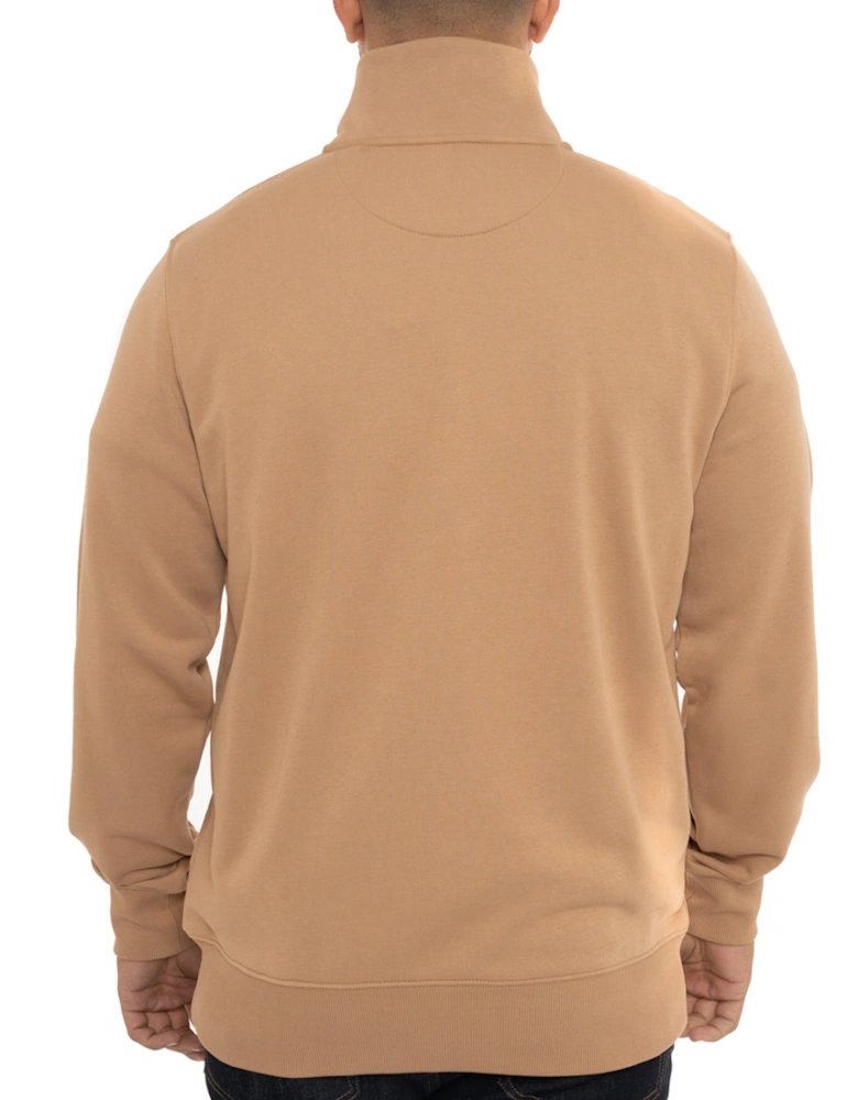 Mens Regular Shield Half Zip Sweatshirt (Sand)