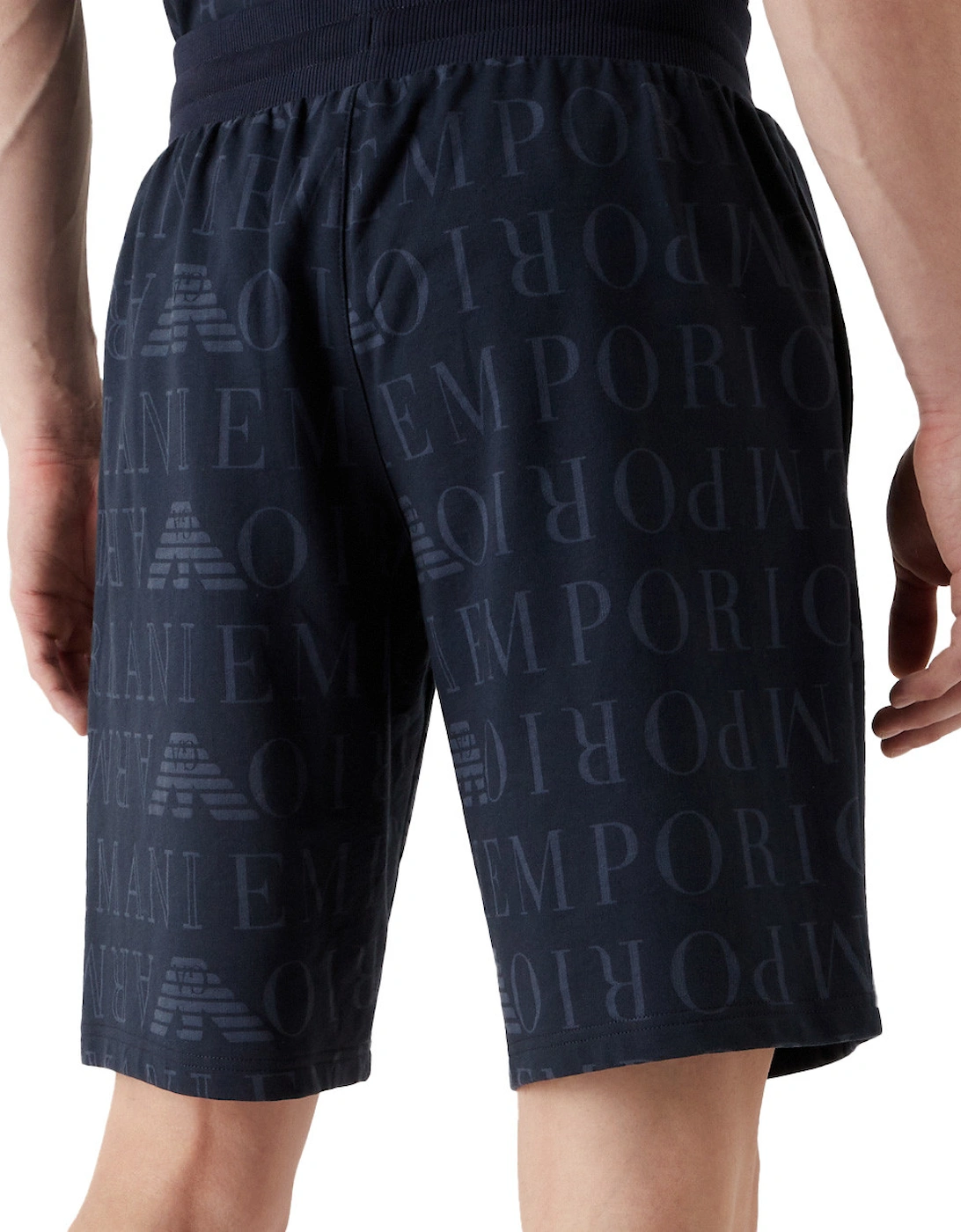 Underwear Mens Logo Pattern Shorts (Navy)