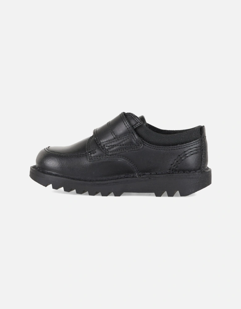 Infants Scuff Lo Leather Shoes (Black)
