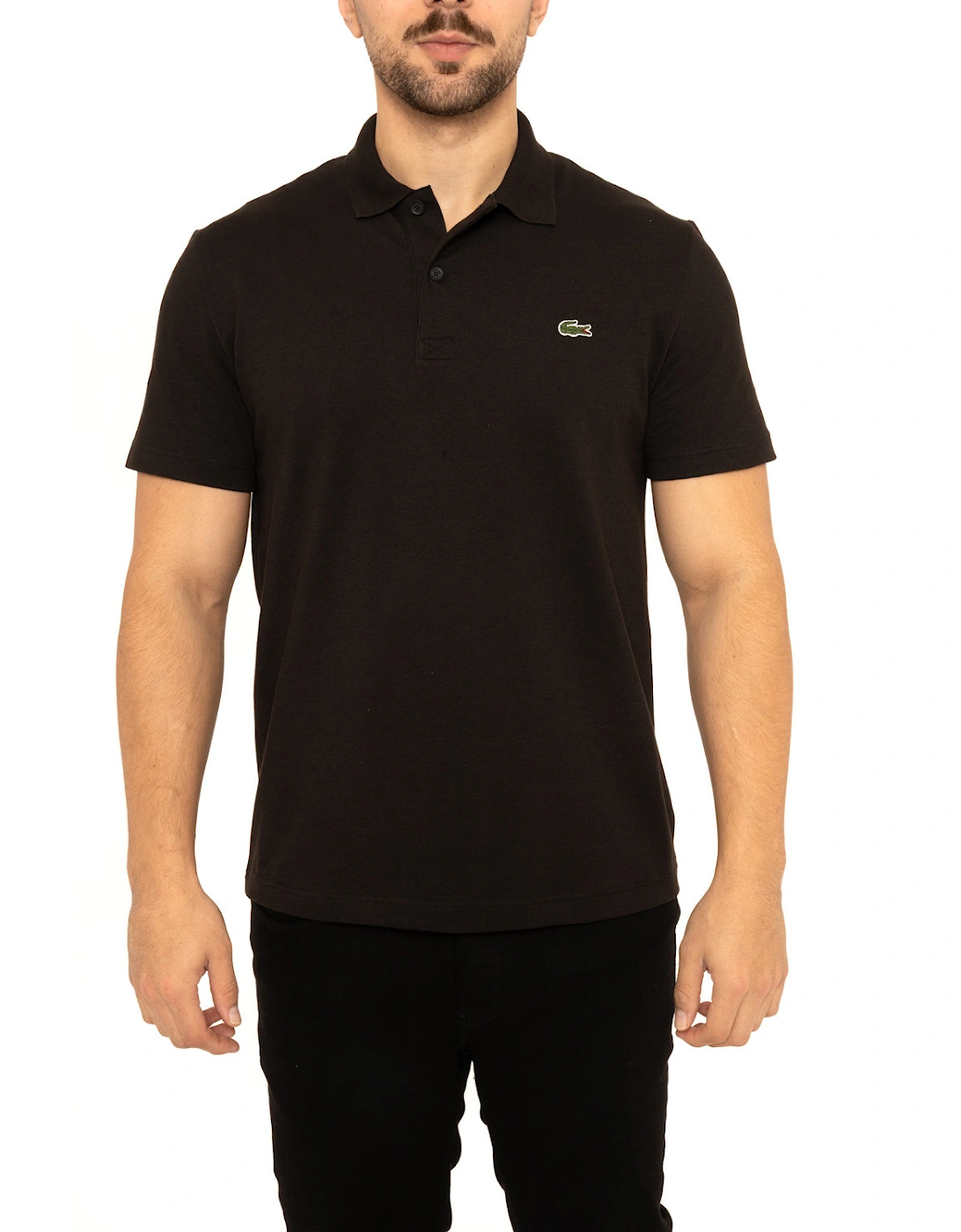 Mens S/S Stretch Polo (Black), 8 of 7