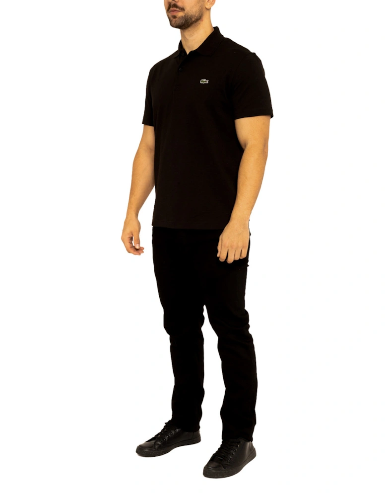 Mens S/S Stretch Polo (Black)