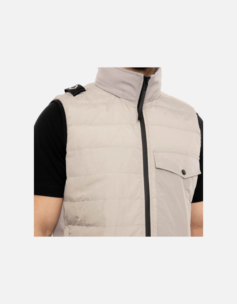 MA. STRUM Mens Softshell Down Quilted Gilet (Grey)
