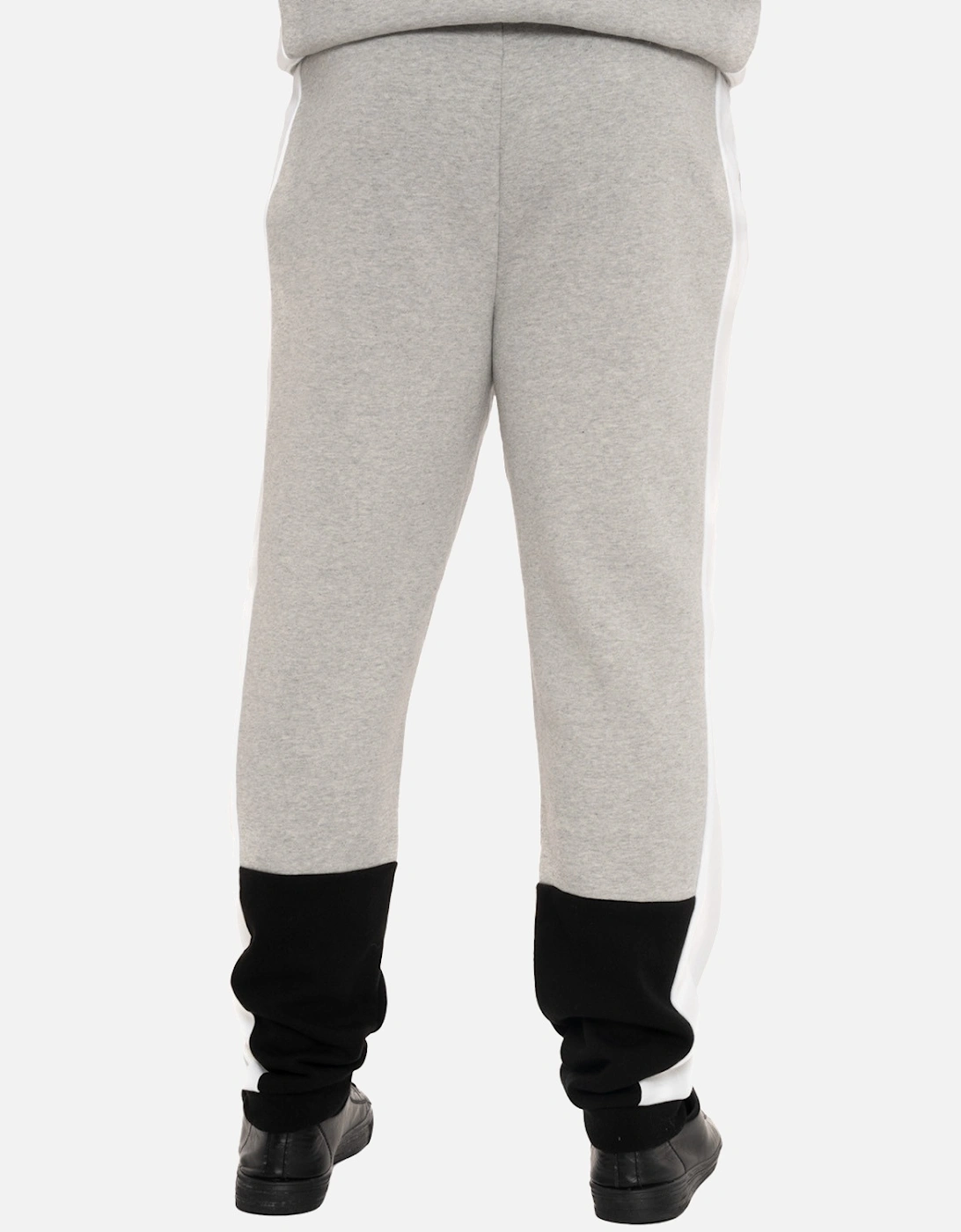 Mens Contrast Panel Joggers (Grey/White)