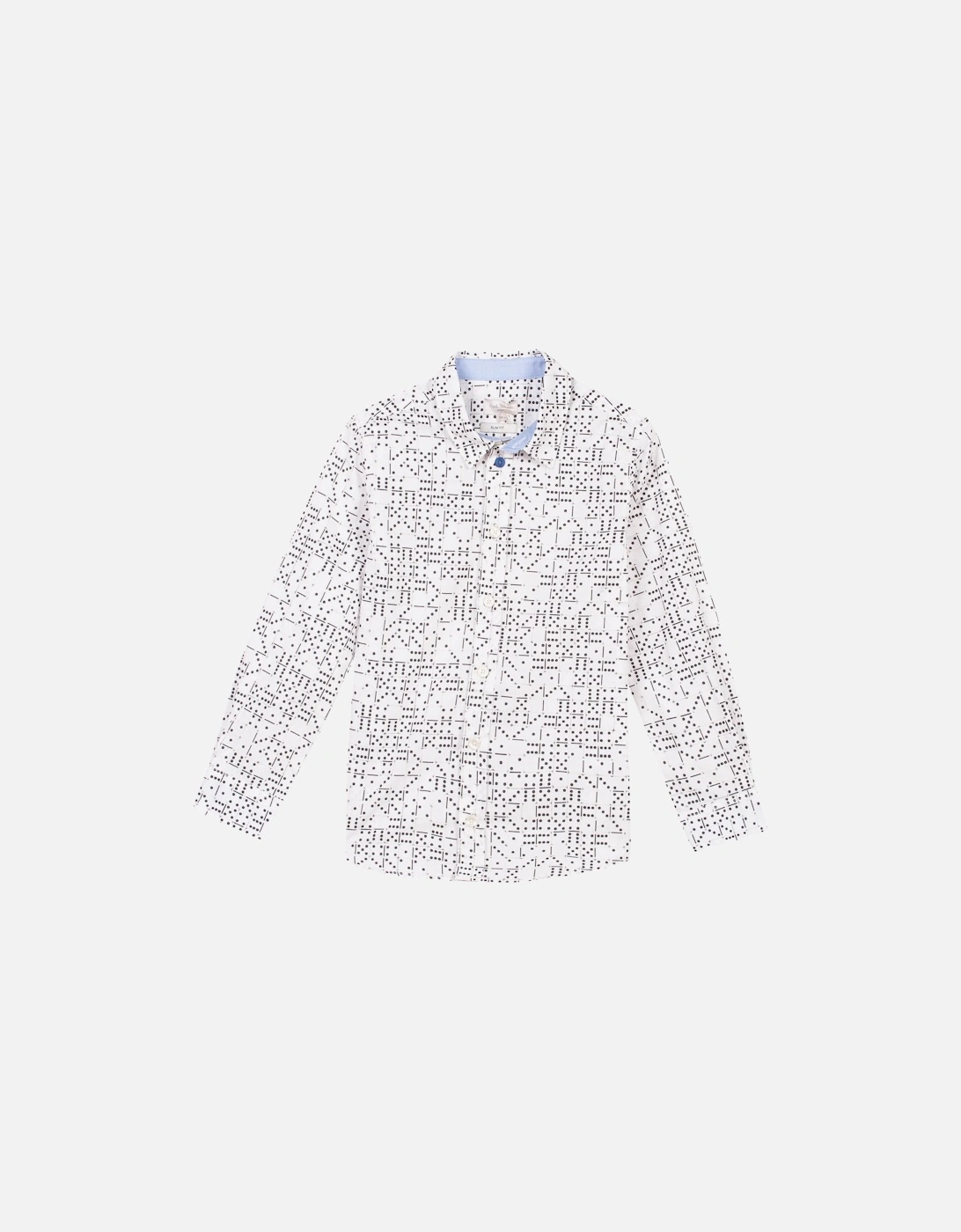 Juniors Riley Domino Print Shirt (White), 2 of 1