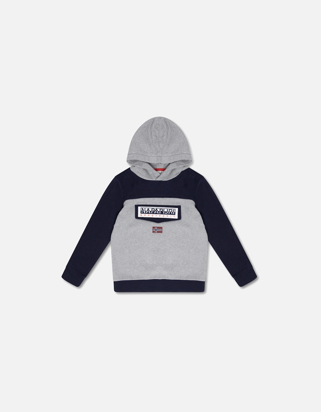 Juniors Burgee Pullover Hoodie (Grey / Navy), 3 of 2