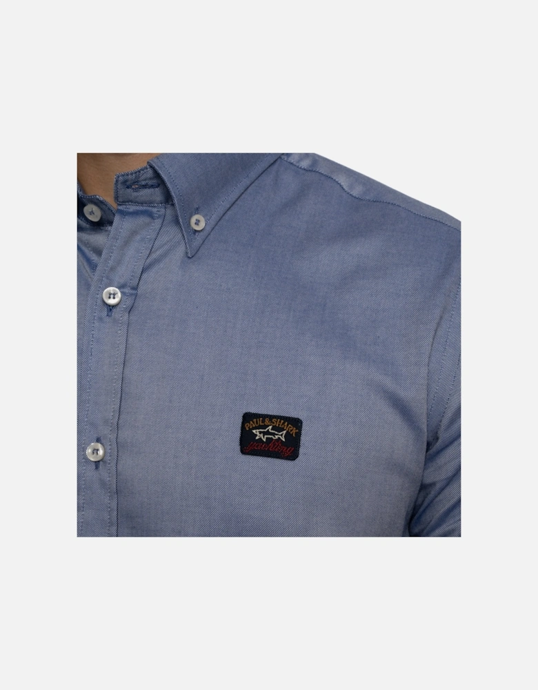 Mens Patch Logo Badge Shirt (Blue)