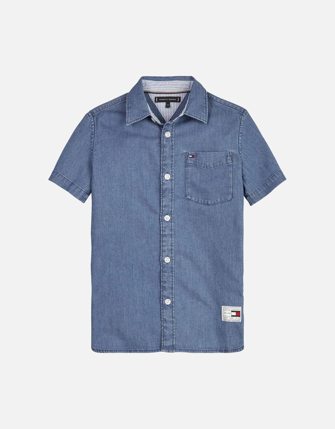 Juniors Denim Shirt (Blue), 4 of 3