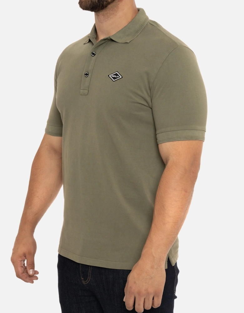 Relay Mens Embroidered Badge Polo Shirt (Green)
