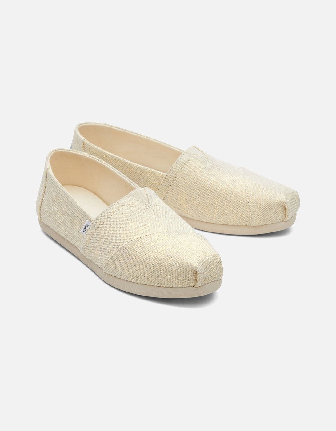 Womens Metallic Linen Shoes (Natural)