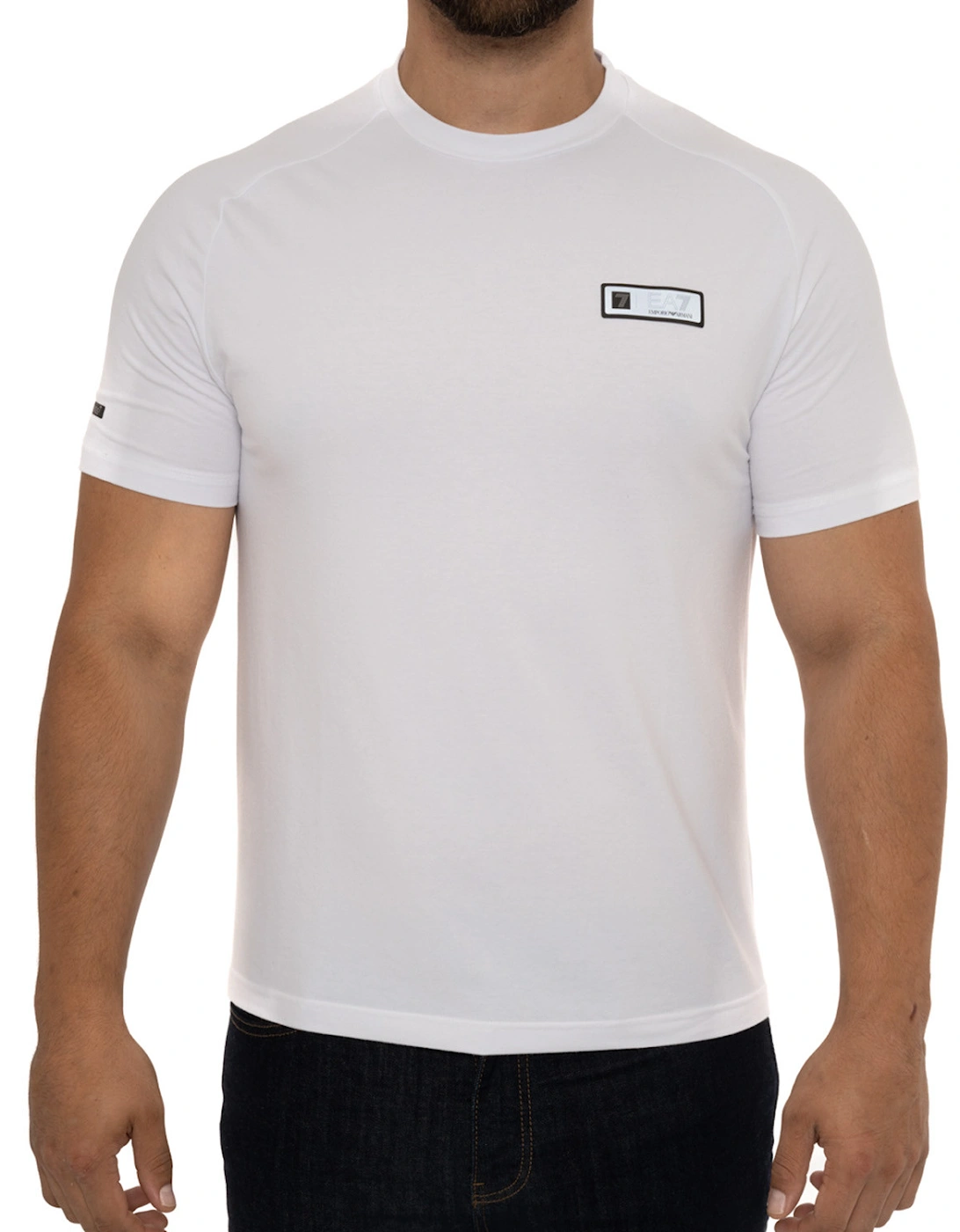 Mens Ventus 7 Reflective Badge T-Shirt (White), 8 of 7