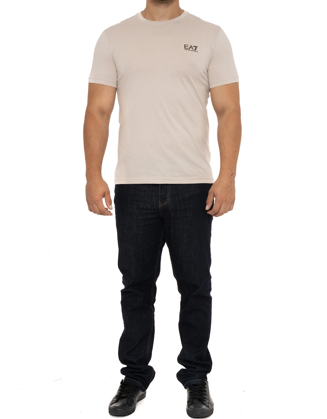 Mens Small Logo T-Shirt (Beige)