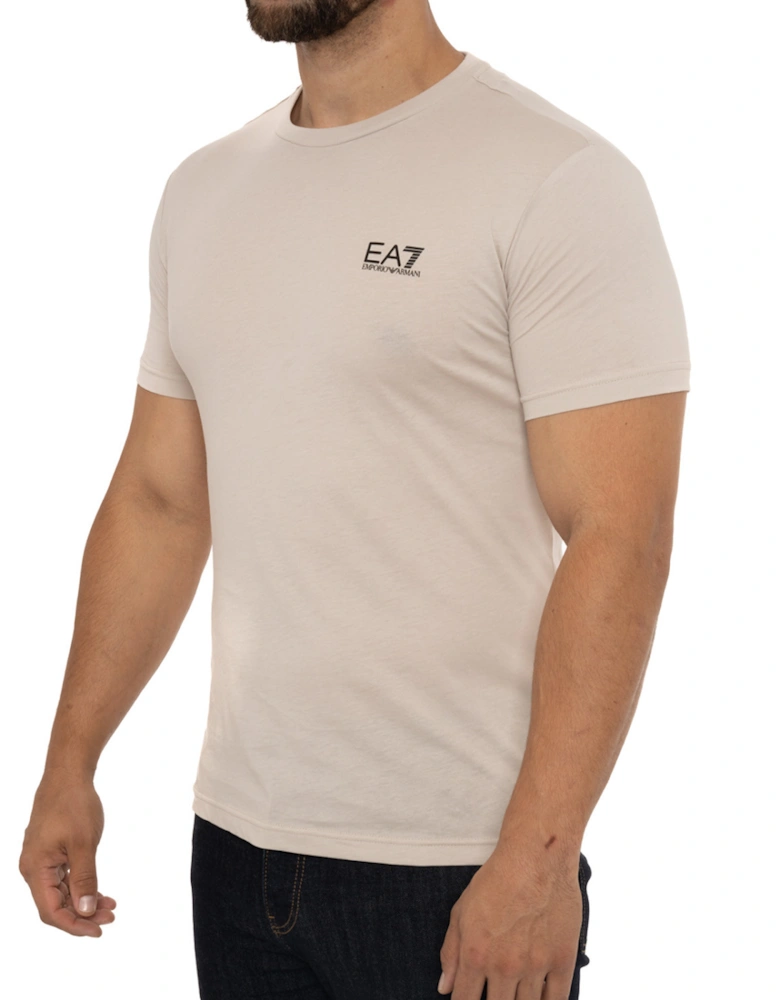 Mens Small Logo T-Shirt (Beige)