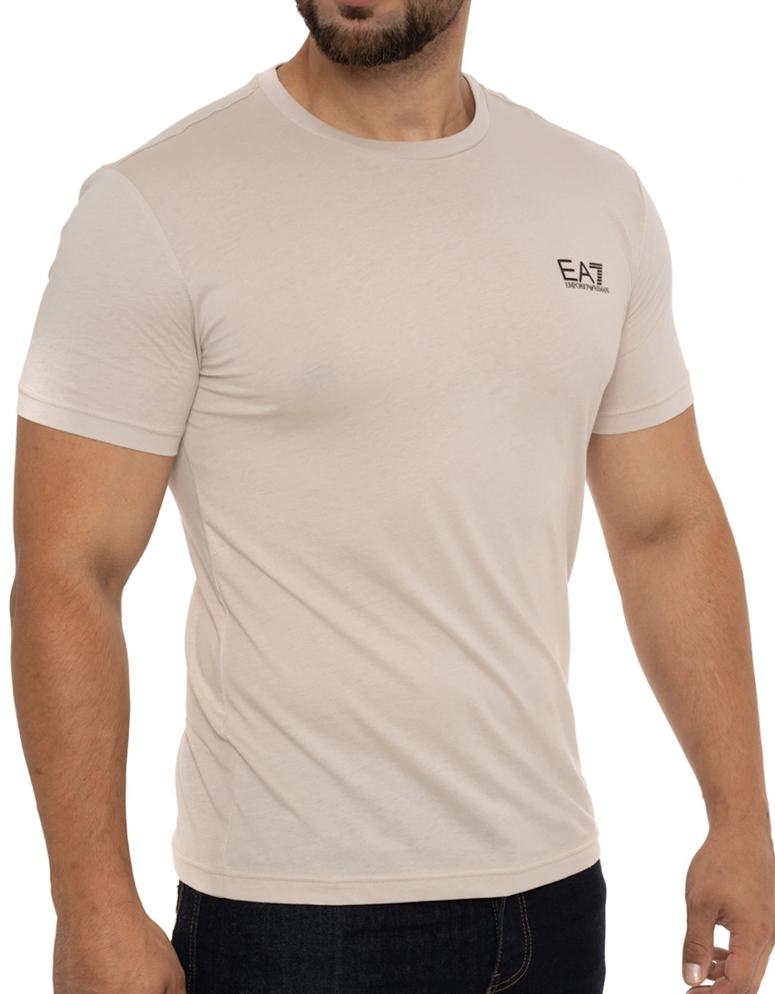 Mens Small Logo T-Shirt (Beige)