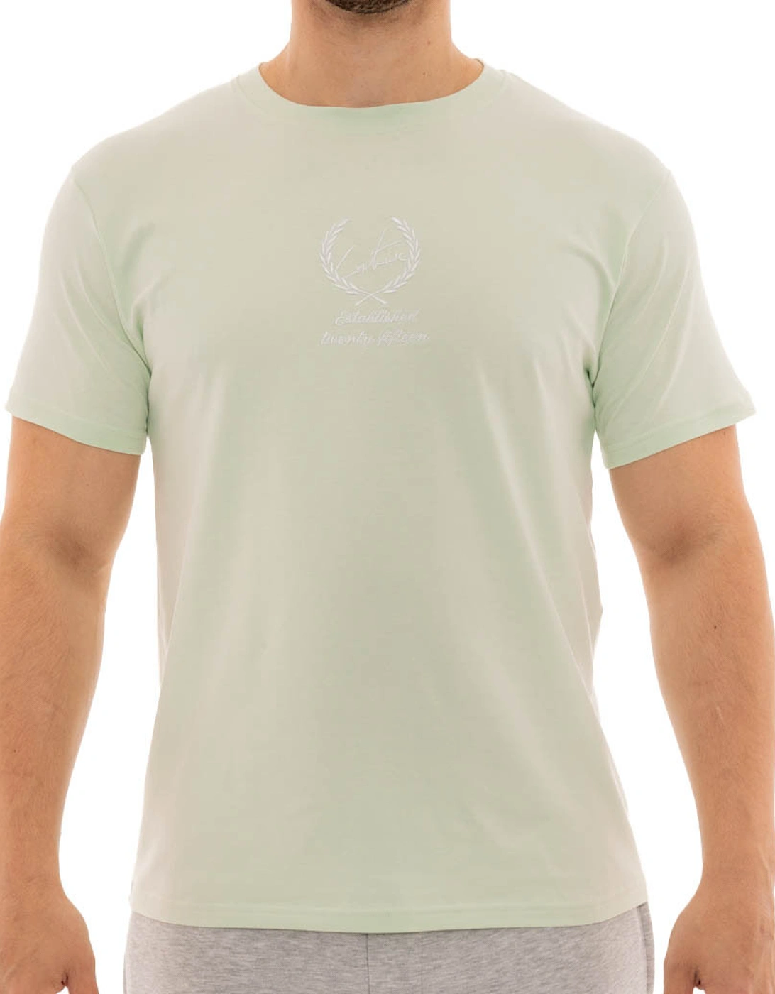 Mens TCC Laurel Logo Slim T-Shirt (Mint), 4 of 3