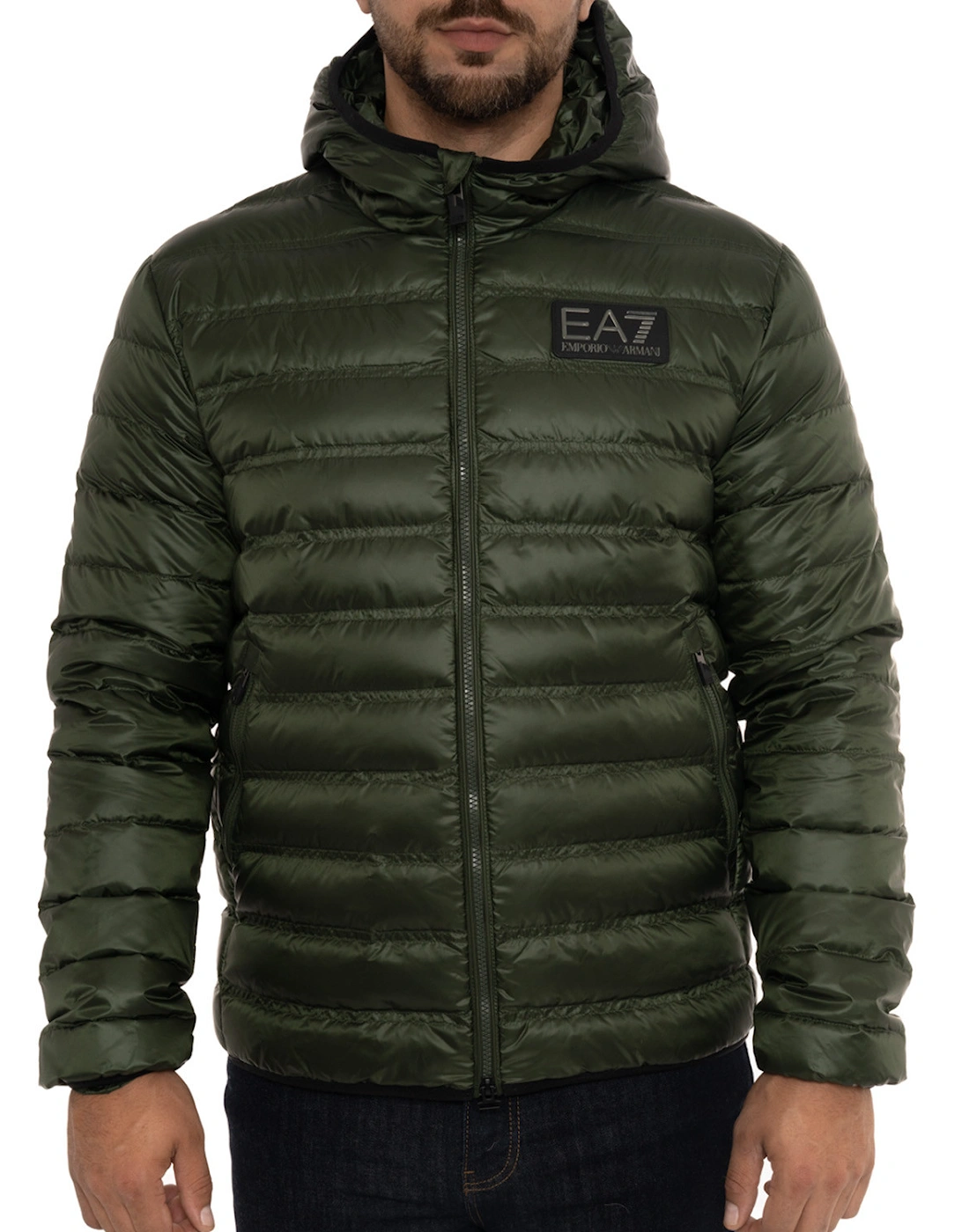 Mens Padded Down Jacket (Green), 8 of 7