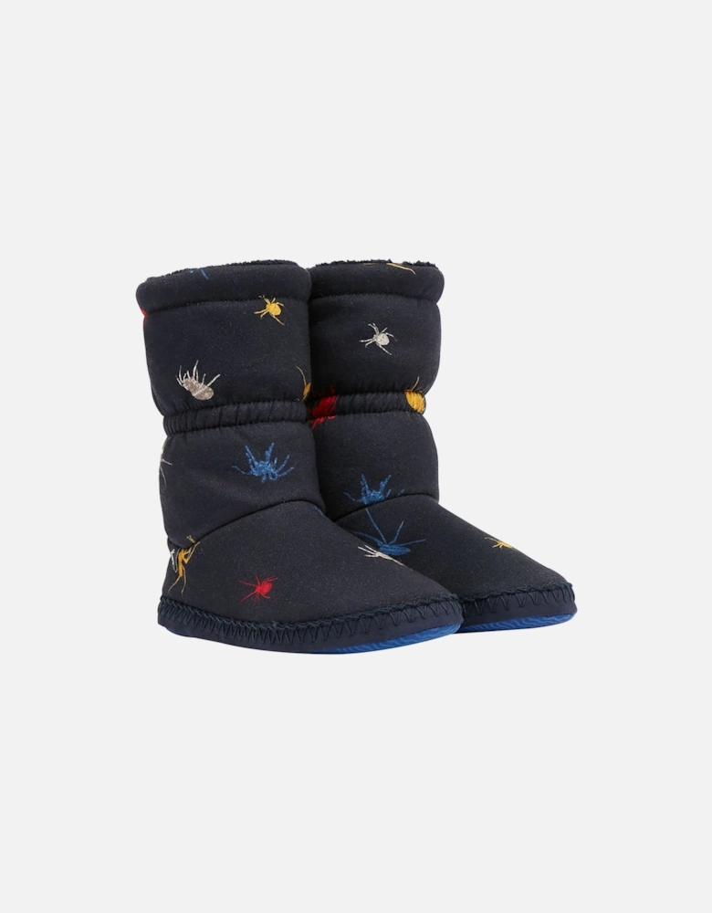 Spider Slipper Socks (Navy)