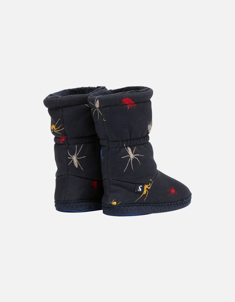 Spider Slipper Socks (Navy)