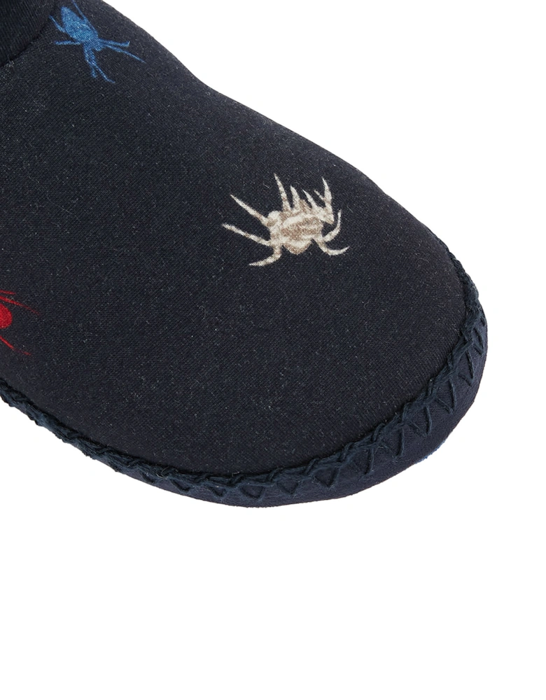 Spider Slipper Socks (Navy)