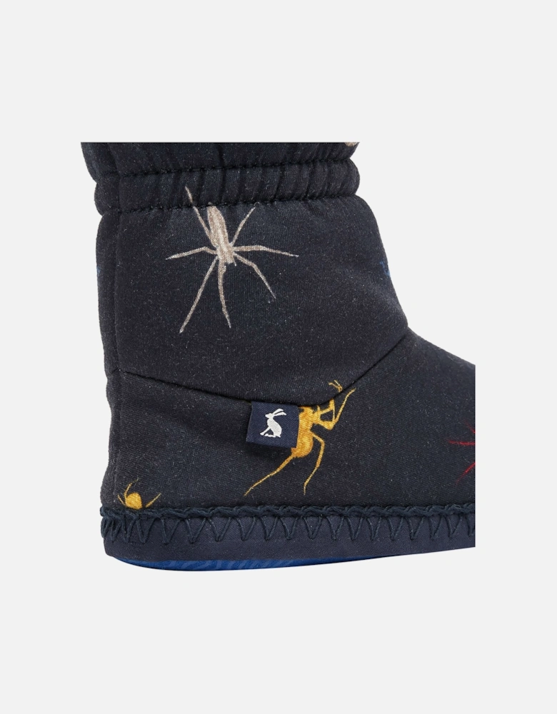 Spider Slipper Socks (Navy)