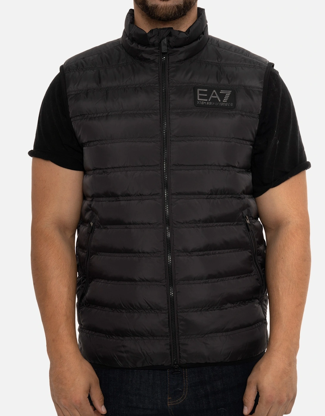 Mens Down Quilted Gilet (Black), 8 of 7